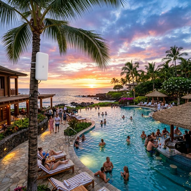 WiFi de Alta Densidad para Resorts: Soportando 1000+ Huéspedes Simultáneos