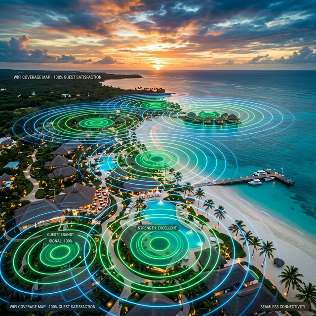 Resort Punta Cana: WiFi de Alta Densidad para 1,200 Huéspedes Simultáneos